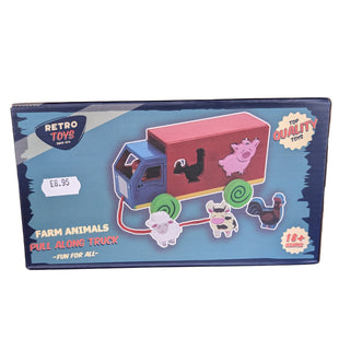 Retro Pull Along Farm Truck