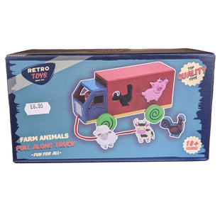 Retro Pull Along Farm Truck